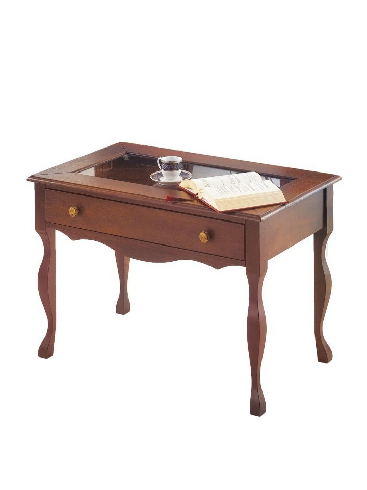 Tavolino Bacheca in Legno con Cassetto