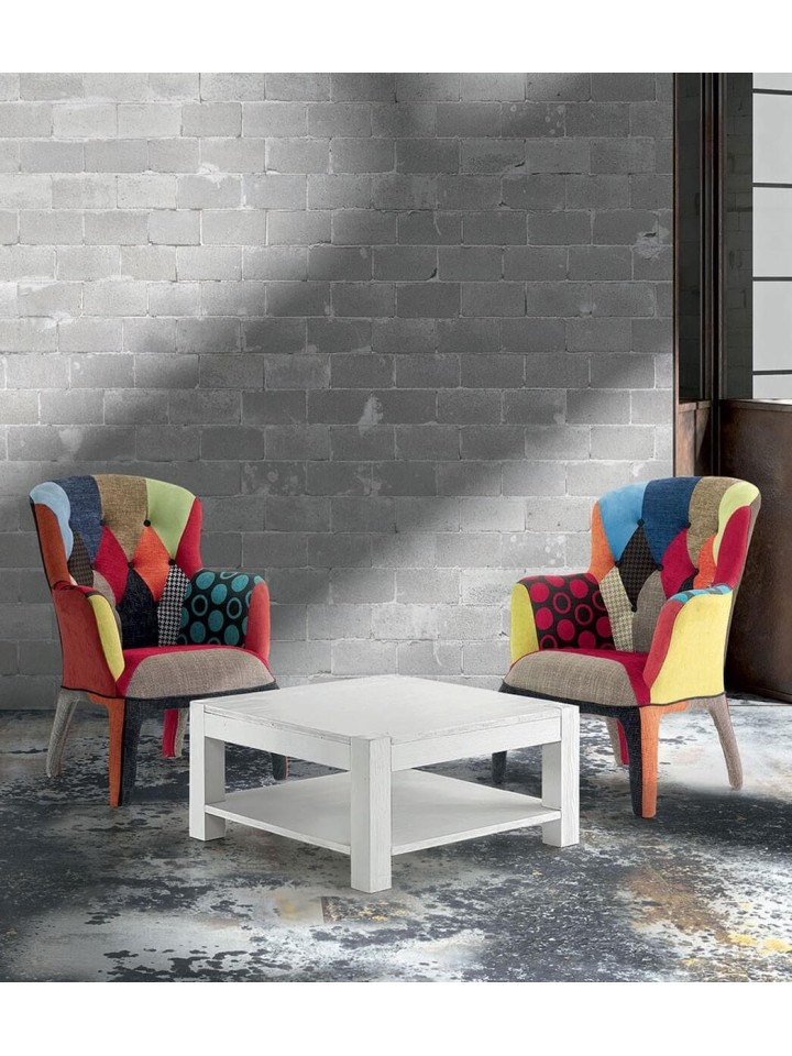 Tavolino in abete bianco spazzolato