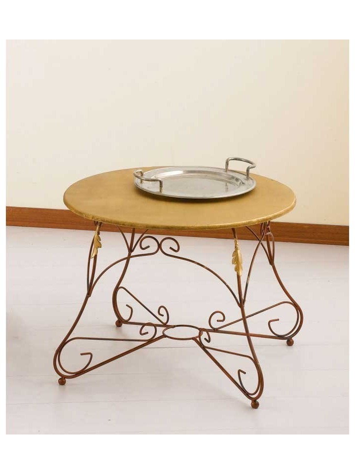 Tavolino tondo Ariel piano legno