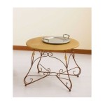 Tavolino tondo Ariel piano legno