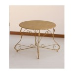 Tavolino Tondo da salotto Piano Legno Ariel