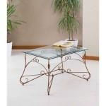 Tavolino Ariel rettangolare con piano in vetro