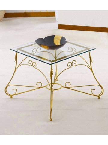 Tavolino Quadrato Ariel Piano Vetro