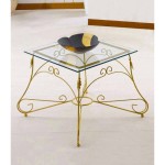 Tavolino Quadrato Ariel Piano Vetro