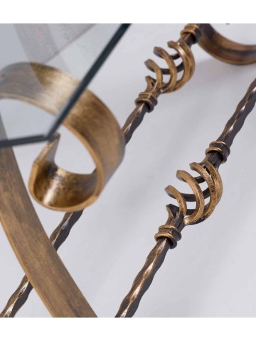 Tavolino rettangolare in ferro