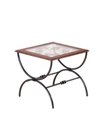 Tavolino da Salotto in Ferro Quadrato Sidney