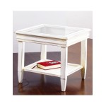 Tavolino con piano in vetro