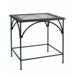 Tavolino da salotto quadrato Country piano in vetro