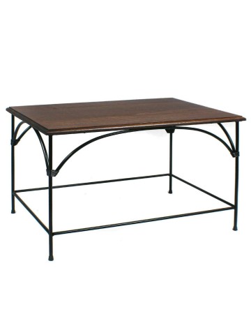 Tavolino rettangolare  da salotto Country piano in legno