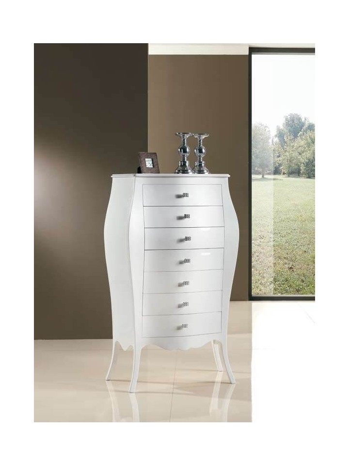 Cassettiera Settimino Bombato 7 Cassetti