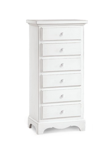 Cassettiera piccola in legno 6 cassetti