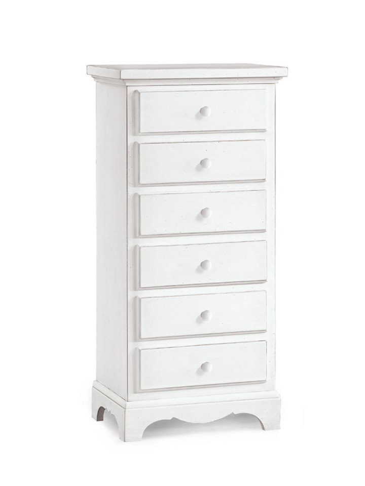 Cassettiera piccola in legno 6 cassetti