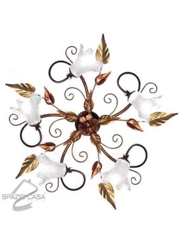 Plafoniera Fiore 3 o 5 Luci