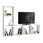 Porta TV bianco frassinato