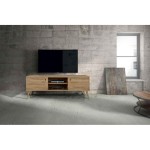 Porta TV moderno in abete spazzolato massello