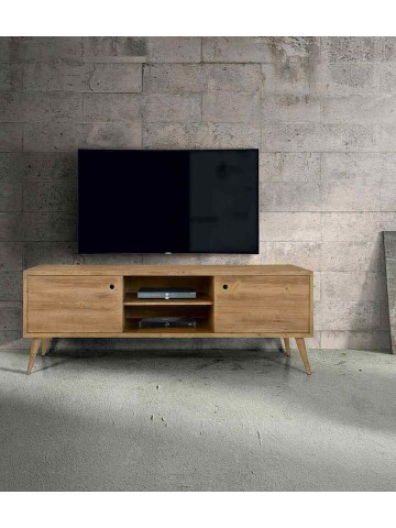 Porta TV in abete spazzolato