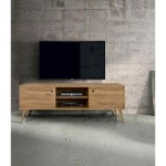 Porta TV in abete spazzolato