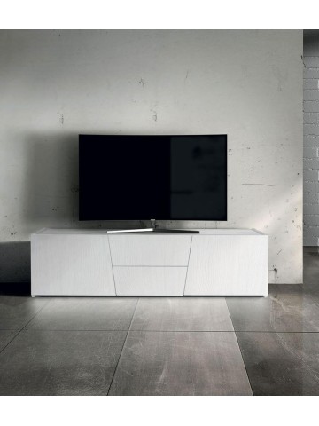 Porta TV in abete bianco spazzolato