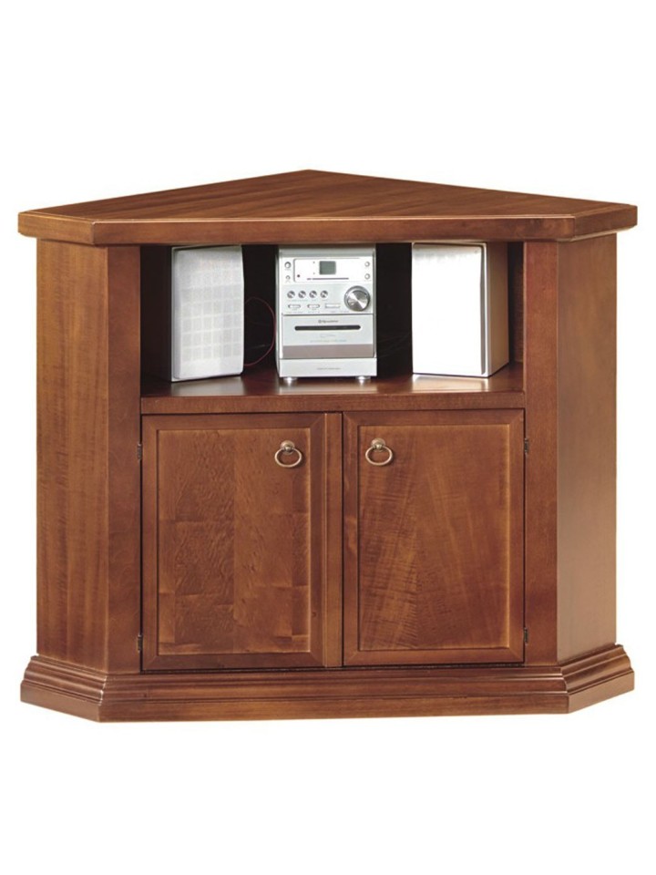 Mobile porta TV ad angolo legno arte povera