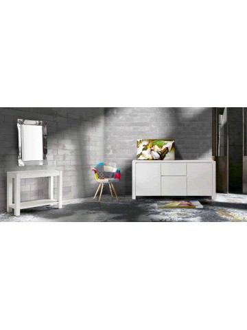 Credenza in Legno di Abete Bianco Spazzolato