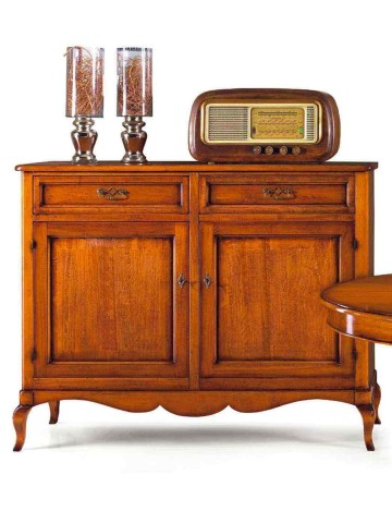 Credenza Classica 2 Porte 2 Cassetti Noce