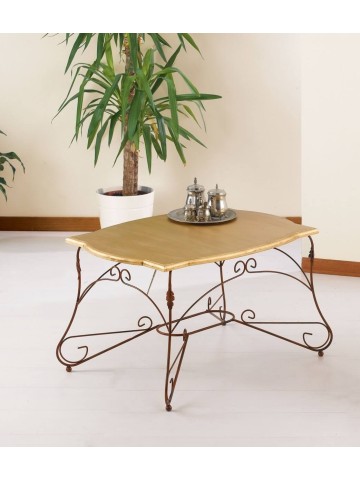 Tavolino rettangolare Ariel piano legno