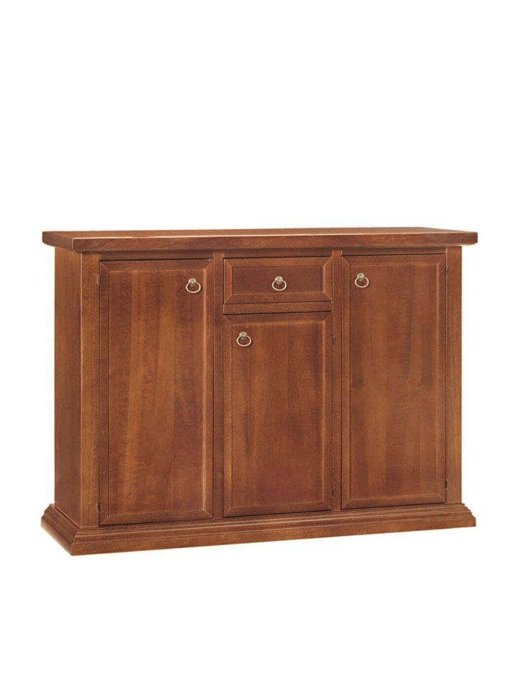 Credenza in legno con zoccolo Noce