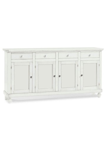 Credenza in legno arte povera 4 porte 4 cassetti  Noce