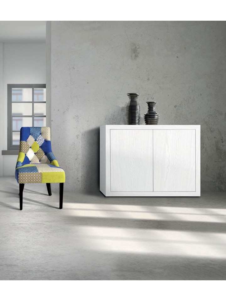 Credenza Moderna 2 Ante bianco frassinato
