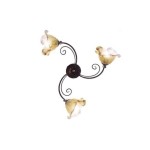 Plafoniera Riccio in ferro battuto 3 o 5 Luci