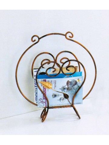 Porta riviste in ferro Foglie