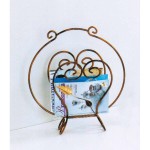 Porta riviste in ferro Foglie