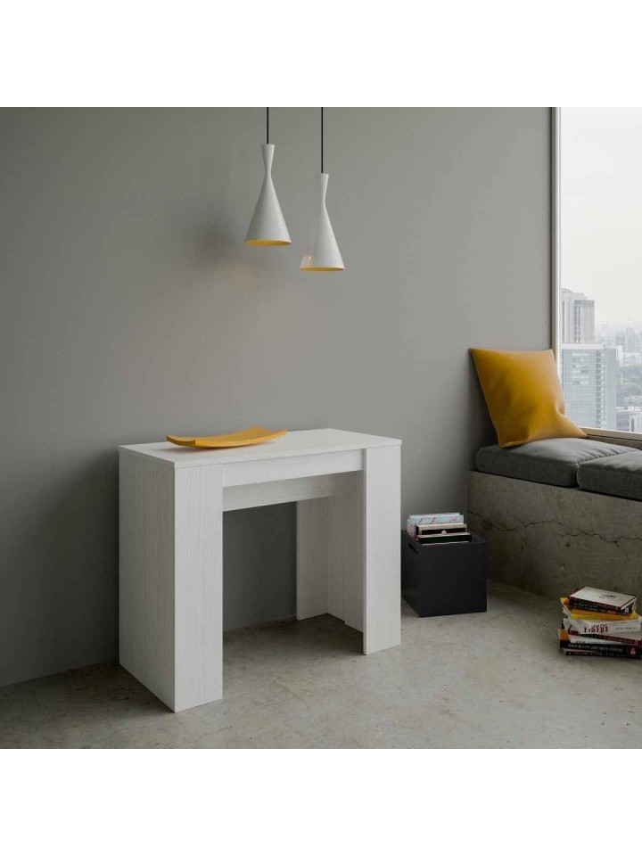 Consolle Allungabile Basic Small Bianco frassino