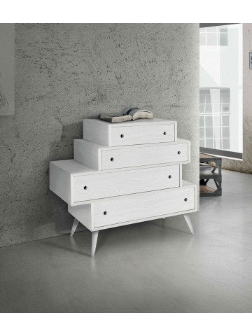 Cassettiera 4 cassetti in abete