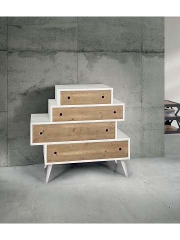 Cassettiera 4 cassetti in abete