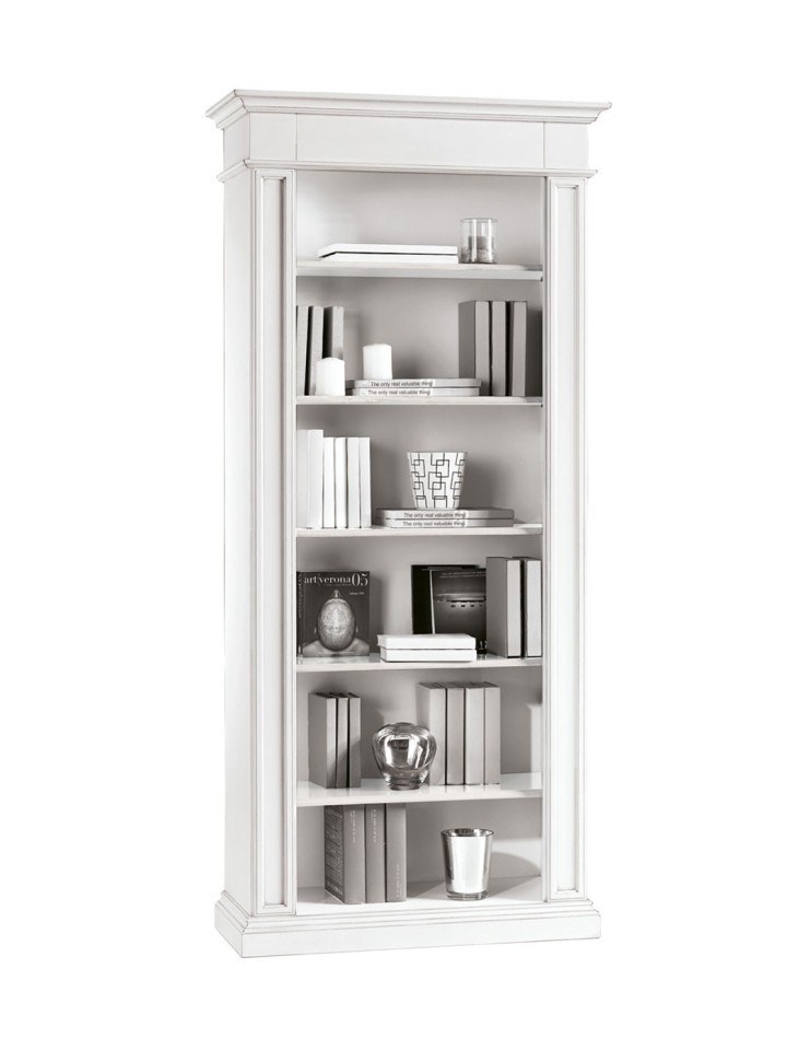 Libreria in legno 2 Ante vetrate + 3 cassetti + anta chiusa