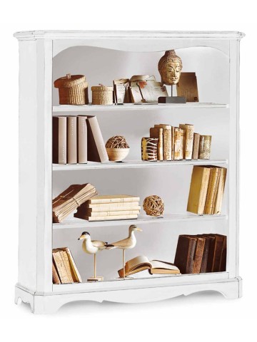 Libreria in legno aperta