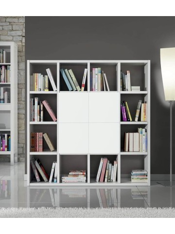 Parete in legno moderna Bianco Frassinato 175