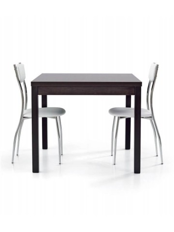 Tavolo legno quadrato apertura a libro Rovere Wengé