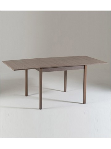 Tavolo Legno Quadrato Apertura a Libro Rovere Grigio