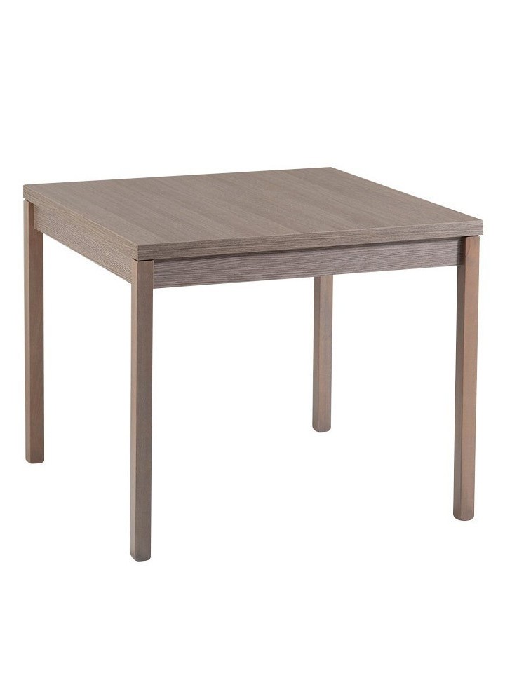 Tavolo legno quadrato apertura a libro Rovere Grig