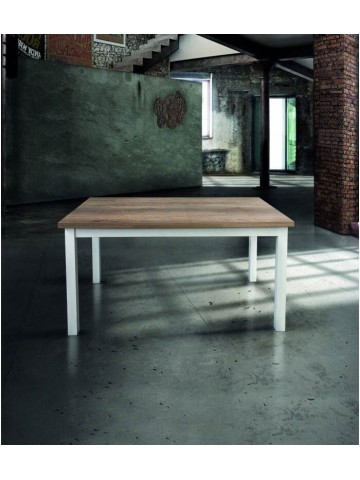 Tavolo moderno allungabile con piano in legno naturale