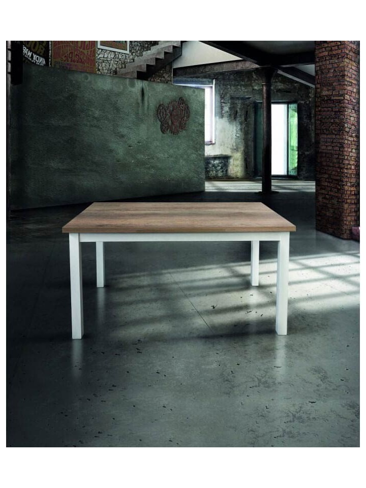 Tavolo allungabile con piano in legno rovere