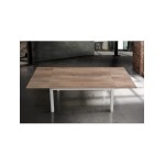 Tavolo moderno allungabile con piano in legno naturale
