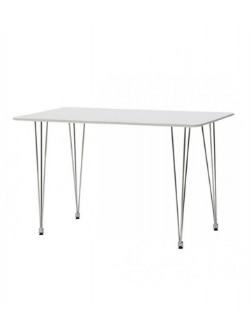 Tavolo rettangolare in legno con gambe in ferro