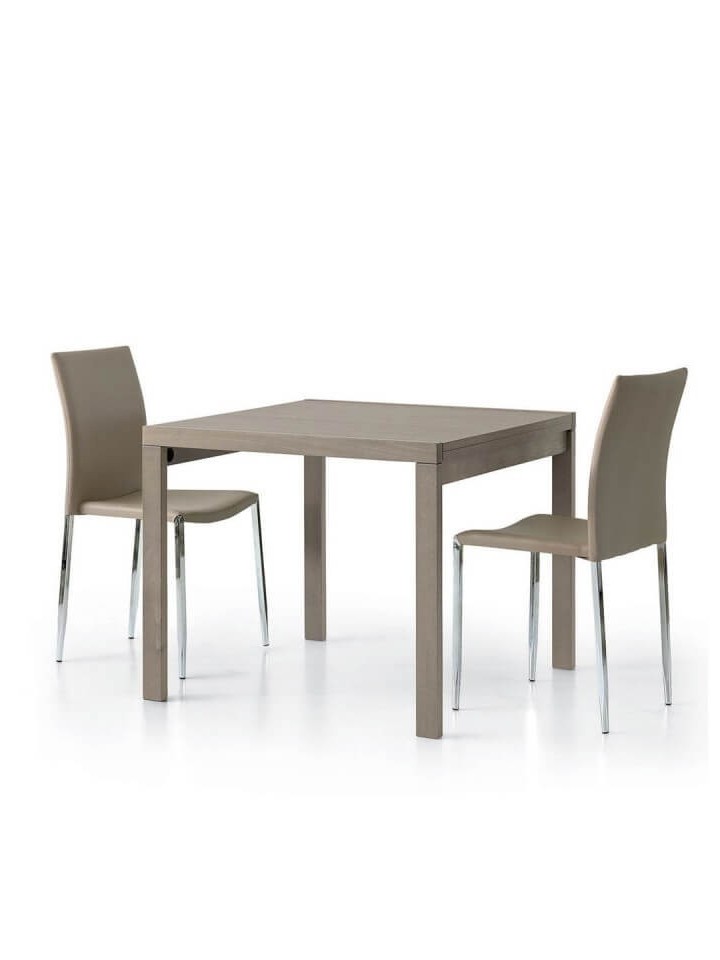 Tavolo moderno allungabile quadrato Tortora