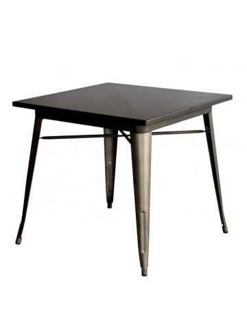 Tavolo  in ACCIAIO quadrato  Nero