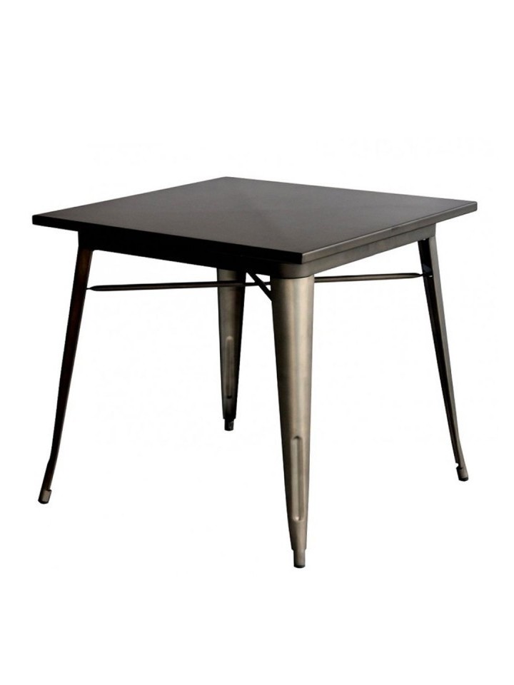 Tavolo TOLIX quadrato in acciaio zincato
