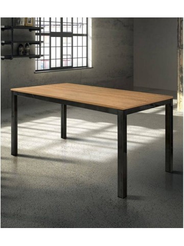 Tavolo rovere con struttura in metallo