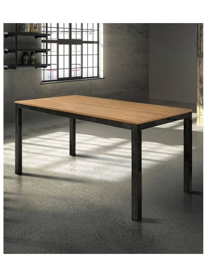 Tavolo rovere con struttura in metallo